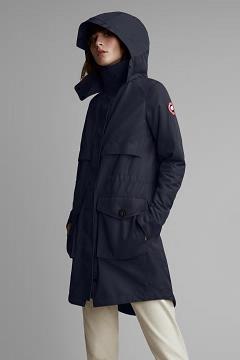 Chamarras Canada Goose Mujer Mexico - Cavalry Trench Rompevientos Azul Marino GO7810945